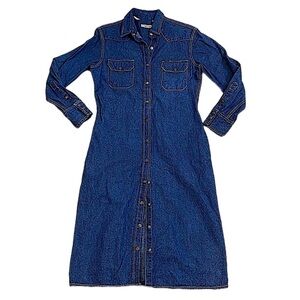 Calvin Klein Denim Blue Long Sleeve Dress